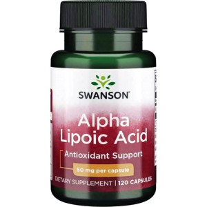 SWANSON ALA (kwas alfa liponowy) 50 mg 120 kapsułek Alpha Lipoic Acid