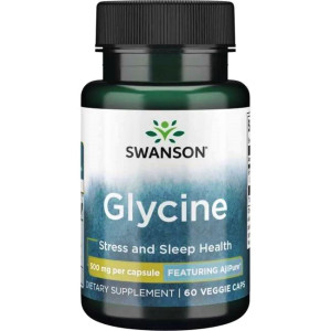 SWANSON Glicyna AjiPure 500 mg 60 kapsułek wegańskich glycine