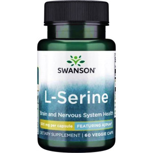 SWANSON AjiPure L-seryna L-Serine 500 mg 60 kapsułek