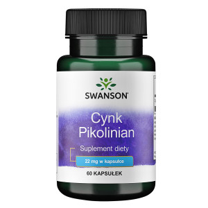 SWANSON Cynk Pikolinian 22 mg 60 kapsułek zinc picolinate