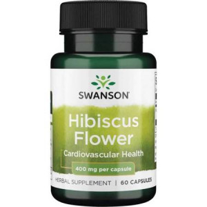 SWANSON Hibiscus Flower 400 mg 60 kapsułek Full Spectrum hibiskus kwiat