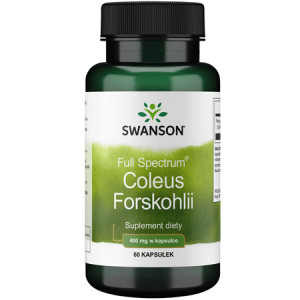 SWANSON Coleus Forskohlii 400 mg 60 kapsułek pokrzywa indyjska full spectrum forskolina