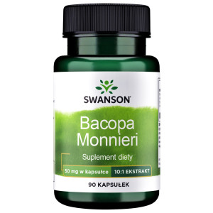 SWANSON Bacopa Monnieri 50 mg 90 kapsułek 10:1 extract Bacopa Monniera