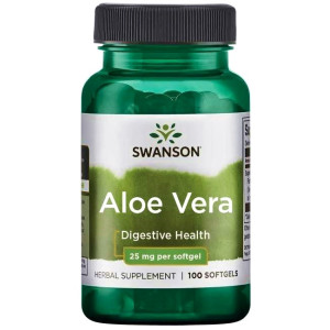 SWANSON Aloe Vera 25 mg 100 kapsułek żelowych aloes