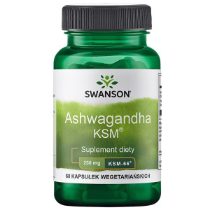 SWANSON Ashwagandha KSM-66 Ultimate 250 mg 60 kapsułek żeń-szeń indyjski