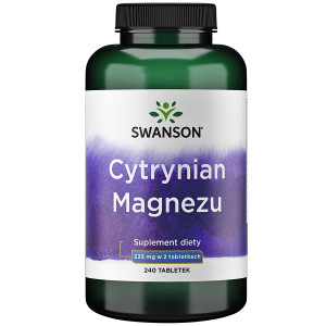 SWANSON Cytrynian Magnezu 240 tabletek magnez magnesium citrate