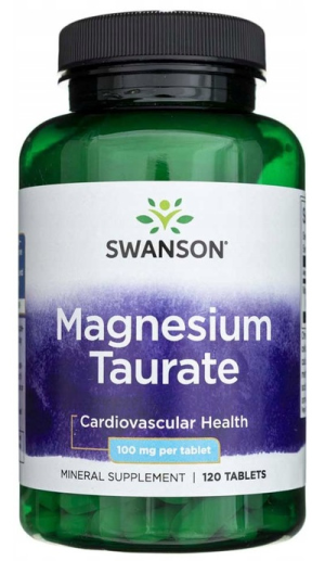 SWANSON Taurynian Magnezu 100mg MAGNEZ- 120 tabletek - suplement diety
