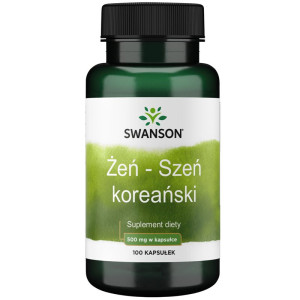 SWANSON Żeń szeń koreański Panax Korean Ginseng 500mg 100 kaps