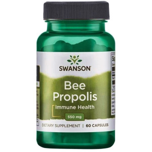 SWANSON Bee Propolis 550 mg 60 kapsułek kit pszczeli