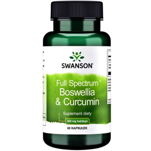SWANSON Boswellia & Curcumin 60 kapsułek Full Spectrum kadzidłowiec i kurkuma
