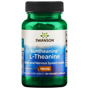 SWANSON L-Theanine Suntheanine 100 mg 60 kapsułek wegetariańskich L-Teanina