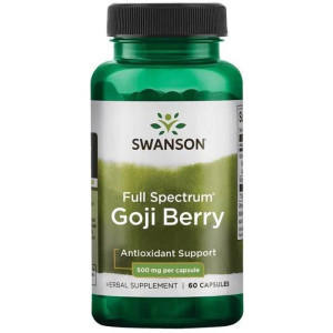 SWANSON Goji Berry 500 mg 60 kapsułek Full Spectrum Wolfberry jagody goji