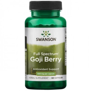 SWANSON Goji Berry Extract Wolfberry 500 mg 60 kapsułek jagody goji ekstrakt standaryzowany