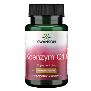 SWANSON Koenzym Q10 CoQ10 100 mg 100 kapsułek żelowych wegańskich Coenzyme Q10