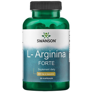 SWANSON L-Arginina forte 850 mg 90 kapsułek wegetariańskich L-Arginine