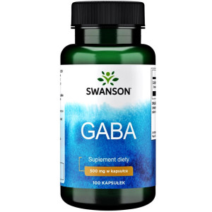 SWANSON GABA 500 mg 100 kapsułek kwas gamma aminomasłowy
