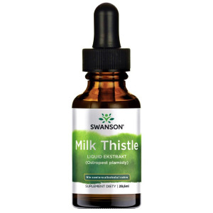 SWANSON Milk Thistle extract 29,6ml Ostropest Plamisty krople - suplement diety