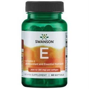 SWANSON Witamina E 200IU / 60 kapsułek żelowych