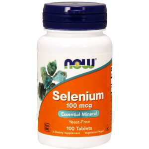 NOW Foods Selen 100mcg 100 tabletek L-selenometionina- suplement diety