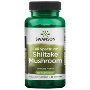 SWANSON SHIITAKE Mushroom - 500 mg / 60 kapsułek