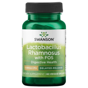 SWANSON Lactobacillus Rhamnosus z FOS 60 kapsułek wegetariańskich probiotyk