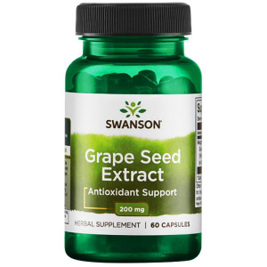 SWANSON Grape Seed Extract 200 mg 60 kapsułek pestki winogron ekstrakt z nasion winogron OPC