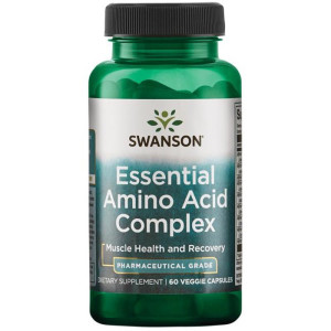 SWANSON Essential Amino Acid Complex 60 kapsułek wege kompleks 9 istotnych aminokwasów AjiPure