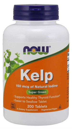 NOW Foods Kelp 150mcg 200 tabletek - suplement diety