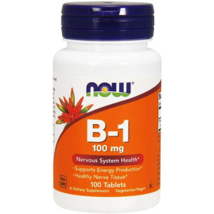 NOW Foods B-1 witamina B1 tiamina 100mg 100 tabletek