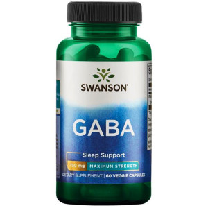 SWANSON GABA forte 750 mg 100 kapsułek kwas gamma aminomasłowy