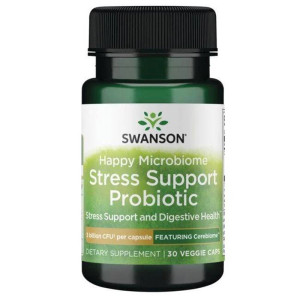 SWANSON Happy Microbiome Stress Support Probiotyk 60 kapsułek