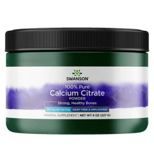 SWANSON Calcium Citrate Powder 227 g cytrynian wapnia w proszku 100% czystości