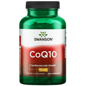 SWANSON Koenzym Q10 CoQ10 30 mg 240 kapsułek wegańskich Coenzyme Q10