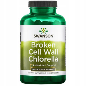 SWANSON Broken Cell Wall Chlorella 500 mg 360 tabletek