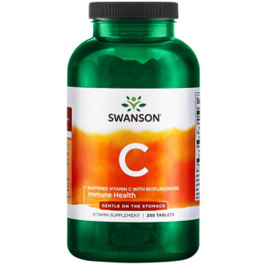 SWANSON Witamina C  1000mg buforowana z bioflawonidami 250 tabletek  (L-askorbinian wapnia) - suplement diety