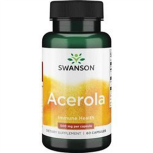 SWANSON Acerola 500mg 60 kapsułek Naturalna Witamina C - suplement diety