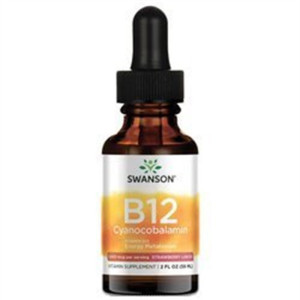 SWANSON Witamina B-12 59ml krople B12 LIQUID - suplement diety