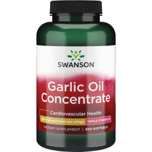 SWANSON Garlic Oil 1500 mg 500 kapsułek olej czosnkowy czosnek