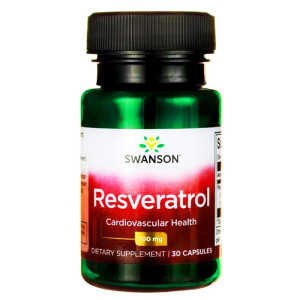 SWANSON Resveratrol 100mg 30 kapsułek Resweratrol - suplement diety