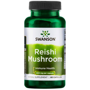 SWANSON Reishi Mushroom 600mg 60 kapsułek - suplement diety