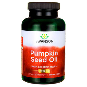 SWANSON Pumpkin Seed Oil - Olej z pestek dynii 1.000mg 100 kaps