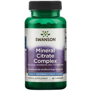 SWANSON Multi Mineral Citrate Complex 60 kapsułek MULTI MINERAŁY - cytryniany