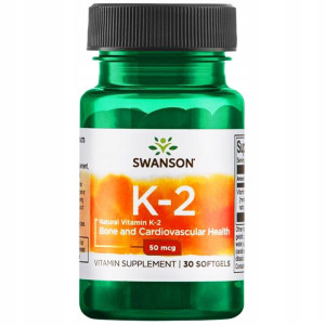 SWANSON Witamina K2 naturalna 50mcg 30 kapsułek żelowych