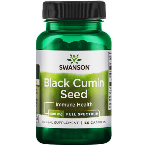 SWANSON Black Cumin Seed Full Spectrum 400 mg 60 kapsułek czarny kmin czarnuszka nasiona czarnego kminu