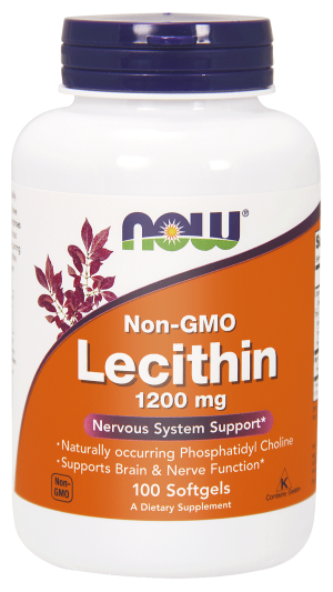 NOW Foods LECYTYNA bez GMO lecithin 1200mg 100 kapsułek Żelowych