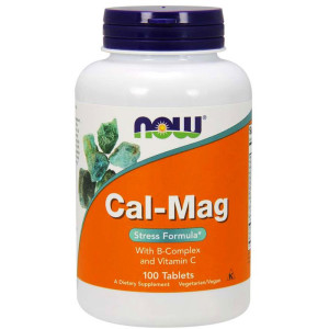 NOW Foods CAL-MAG Stress Formula with B-complex and Vitamin C 100 tabletek