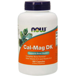 NOW Foods CAL-MAG DK witamina D-3 K-2 MAGNEZ WAPŃ 180 kapsułek