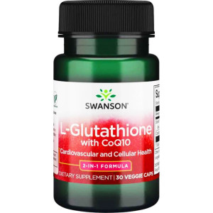 SWANSON L-Glutathione with CoQ10 30 kapsułek wegetariańskich L-Glutation koenzym Q10