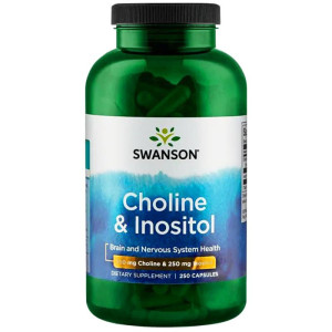 SWANSON Choline & Inositol 250 kapsułek 250 mg cholina 250 mg inozytol