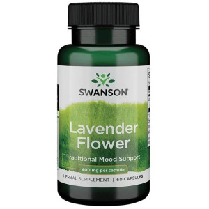 SWANSON Lavender Flower 400 mg 60 kapsułek lawenda